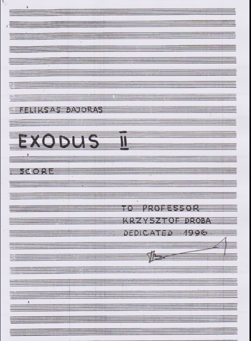 Feliksas Bajoras – Exodus II 